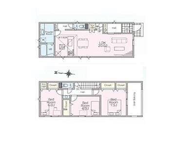 ●キッチン上はカフェのような特別感を演出する折下天井♪
●毎日の家事の時短を叶える水回り集中設計採用♪
●パントリー完備でまとめ買いしてもスッキリ収納♪
●高温洗浄でグラスもピカピカ☆食洗機付き！ 