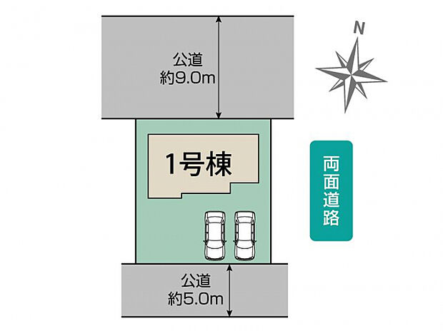 鳩山町松ヶ丘1丁目1棟　区画図