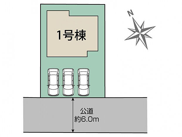深谷市岡里1棟 区画図