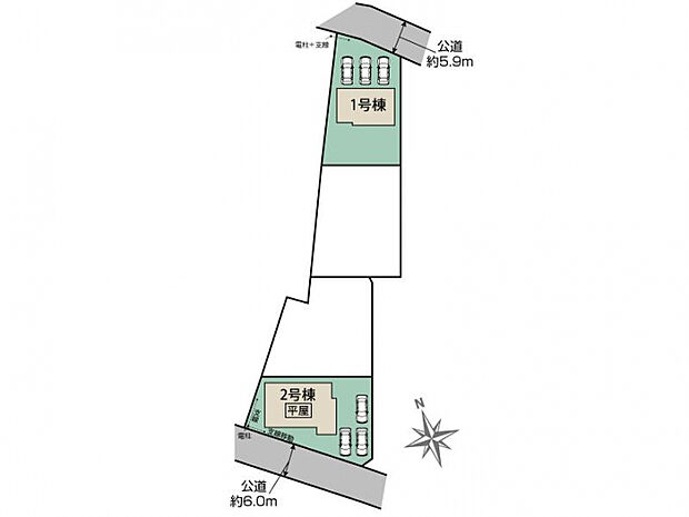 本庄市東台5丁目2棟 区画図
