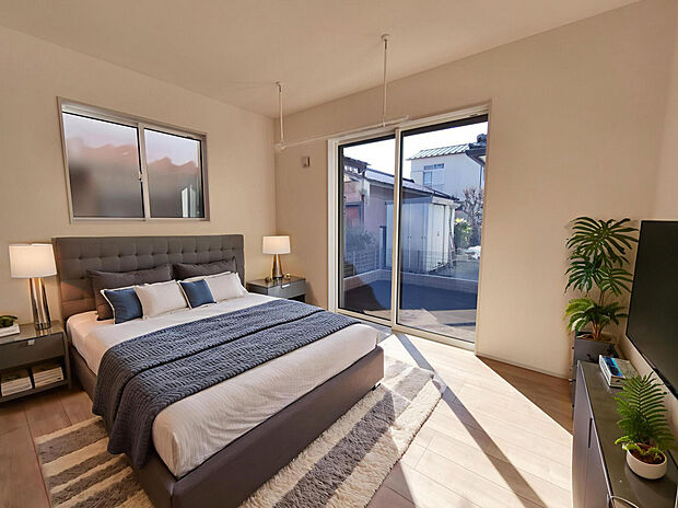 【取り外し可能な室内物干し。6.0帖洋室】※家具等をCGで加工しています。※家具付き販売ではございません。