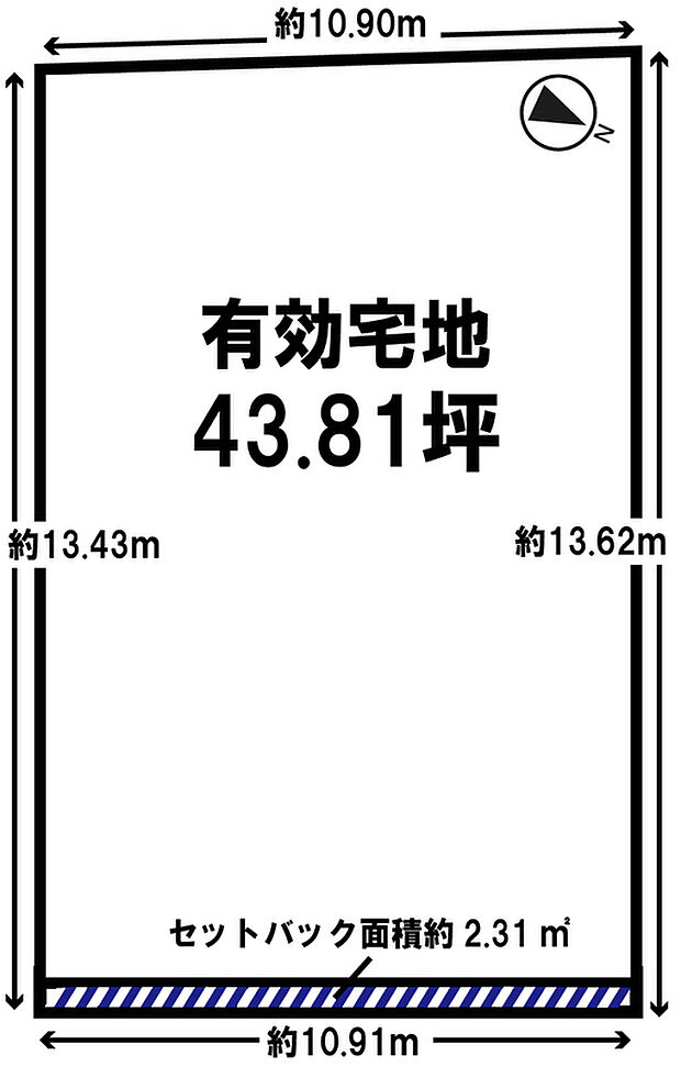 土地43坪!間口広々10.9m!
建築条件無土地としてもご検討いただけます。
土地価格:3525万円
※水道費用別途要