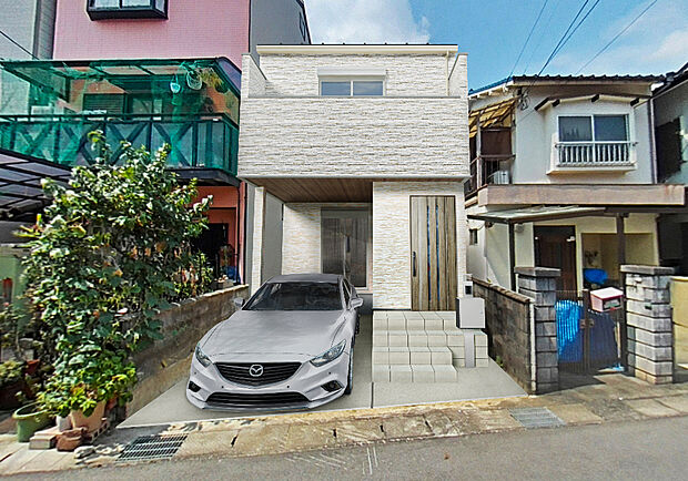 【外観パース】
耐震・制震ダンパーK3×ZEH水準等の高性能住宅!
※京都各地にモデルハウスがございます!