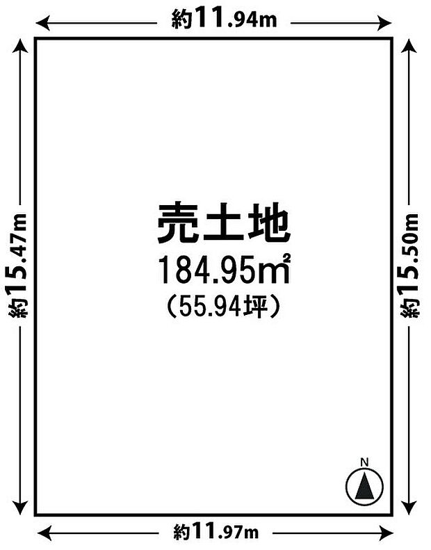 【区画図】
土地ドドンと55坪！南向きで日当たり良好♪