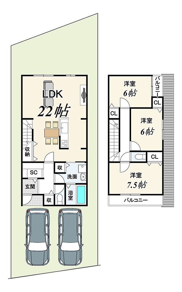 【新築参考プランA】建物面積99.63m2/建物価格2229万円