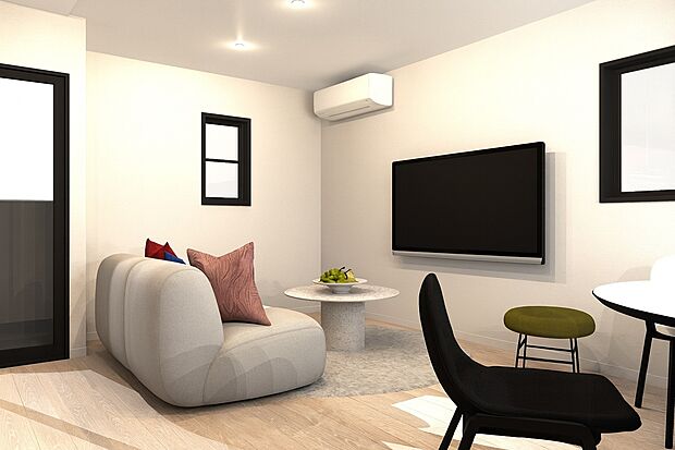 【イメージパース:リビング】自由設計ですので、「洋室を和室に変えたい。」「収納をもっと増やしたい。」などご要望があればお気軽にお問い合わせください♪掲載しきれない情報や、水面下の最新情報をお送りいたします!