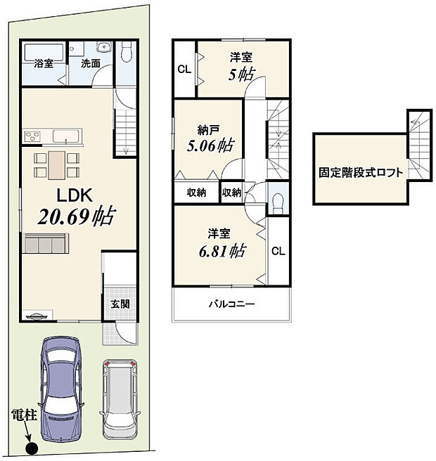 【【新築参考プラン】】建物価格1900万円、建物面積89.10m2
※設計監理費用120万円(税込)別途要
※外構費用120万円(税込)別途要