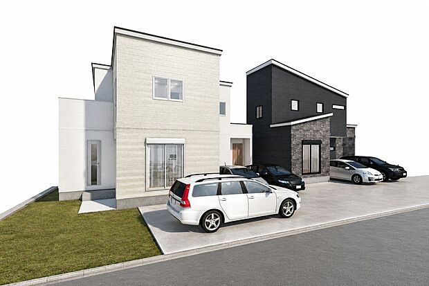 【【分譲地街並み】】完成までは京都市内のモデルハウスにご案内いたします!お気軽にお問合せください♪※イメージパース図のため、実際の色味や材質とは異なる場合がございます