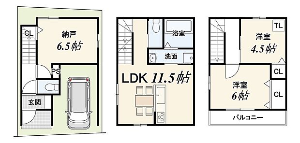 【【2区画プラン(1・2号地共通)】】土地1499万円 建物1800万円 設計監理費用170万円(税込)、外構費120万円(税込)別途要 建物面積70.39m2