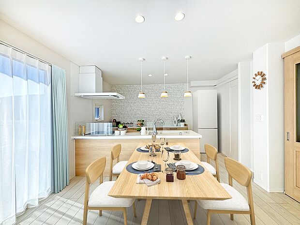 ダイニング・キッチン ※画像は実際の写真に調度品をCG合成したものです(2024年1月撮影)