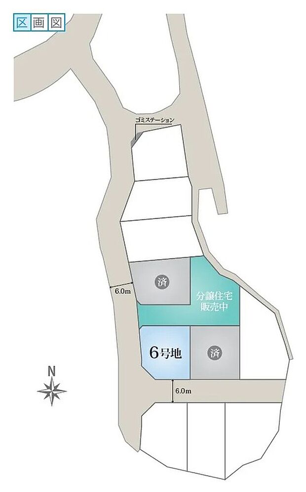 整った区画割りで、日当たりや風通しにも配慮された分譲地。道路幅もゆとりがあり、快適で暮らしやすい住環境が整っています。
