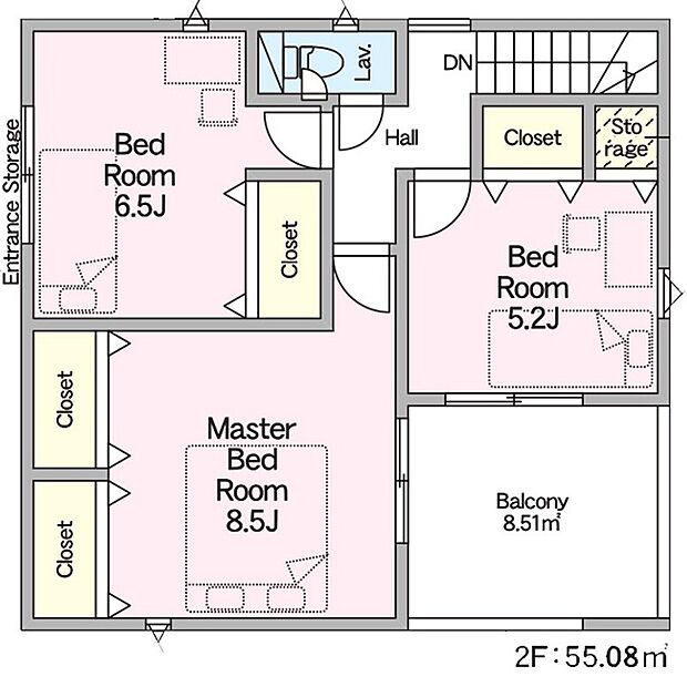 【4LDK】2F　間取図