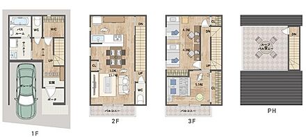 家族団らんを楽しめる2階LDKと、空を身近に感じられるルーフバルコニー。休日はBBQやおうちキャンプで、日常に彩りをもたらします。 