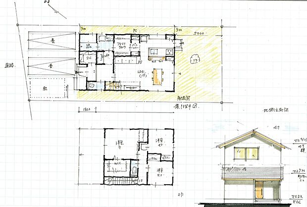 【13号地:ご参考プラン】ご参考プランです。
コンセプト:家族の時間を大切にする家(kajitan)
家事動線や収納の位置など間取りの工夫で家事の時間を短縮。
その他、ご自由な間取りプランでご検討出来ます。
お気軽にご相談ください。