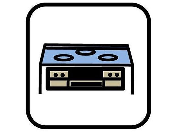 【その他内観】3口ガスコンロ　慣れている方も多く、火力が目に見えるため、使いやすいという方も多い、3口のガスコンロ仕様です。