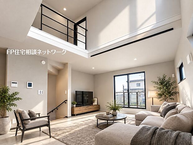 【リビング】本画像の家具、家電、小物等はCG生成の配置イメージです。販売価格にこれらは含まれず、付帯しません。