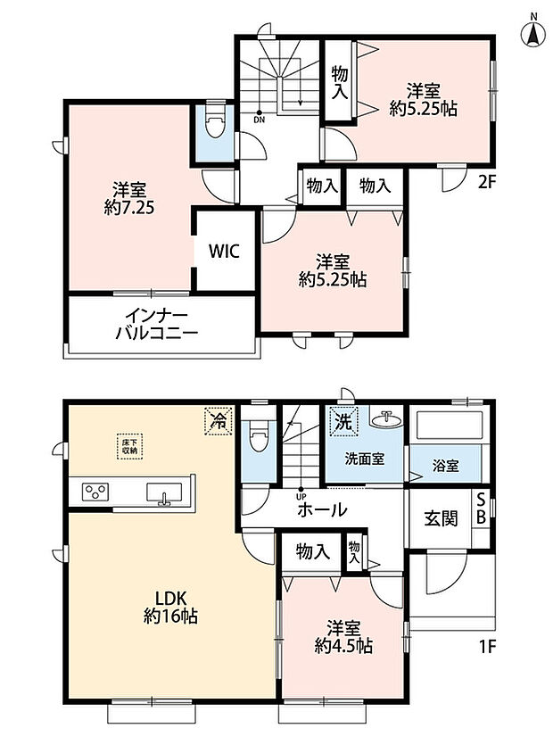 (A号棟)、4LDK、土地面積160.46m2、建物面積94.81m2