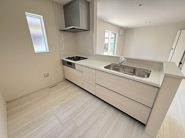 食洗機・浄水器付きの扱いやすいシステムキッチン(2号棟)