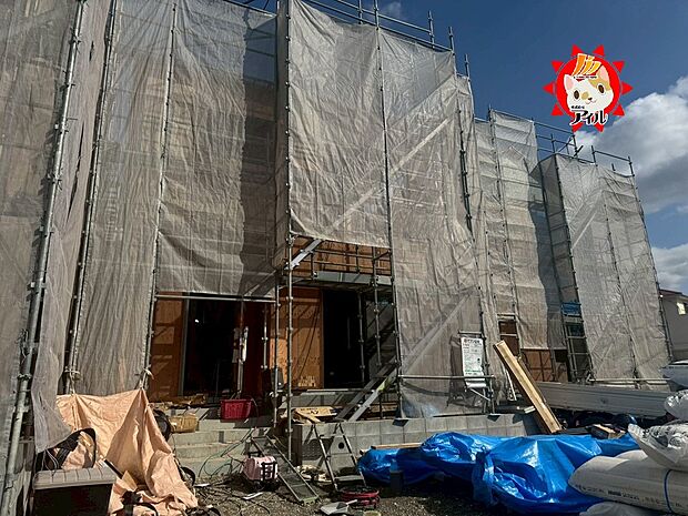 【Cradle garden 那珂川市今光第2】 1.2号棟 現地(2026年3月上旬撮影)