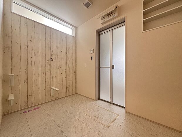 【洗面台・洗面所】洗面スペース これからお洒落な洗面台を設置予定です(1号棟)