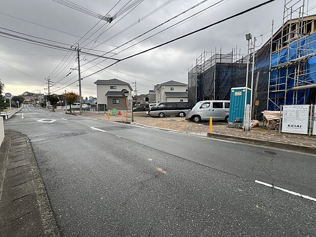 【前面道路含む現地写真】南東側約9.1~9.5m公道