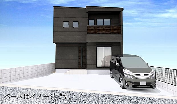 【完成予想図(外観)】完成予想外観パース(B号地)