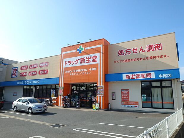 ドラッグ新生堂　中尾店（約1,300m・徒歩17分）