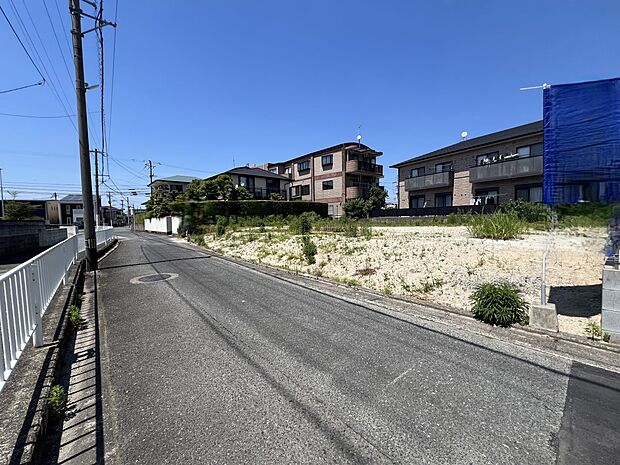 【前面道路含む現地写真】南西側6.5m公道