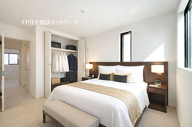 (B号棟)洋室~本画像はAIがCGで家具・小物作成しており、実際の現地に家具等は設置されておりません。また、販売価格に家具等は含まれておりません。