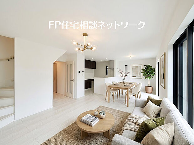 リビング～本画像はAIがCGで家具作成しており、実際の現地に家具は設置されておりません。また、販売価格に家具等は含まれておりません。
