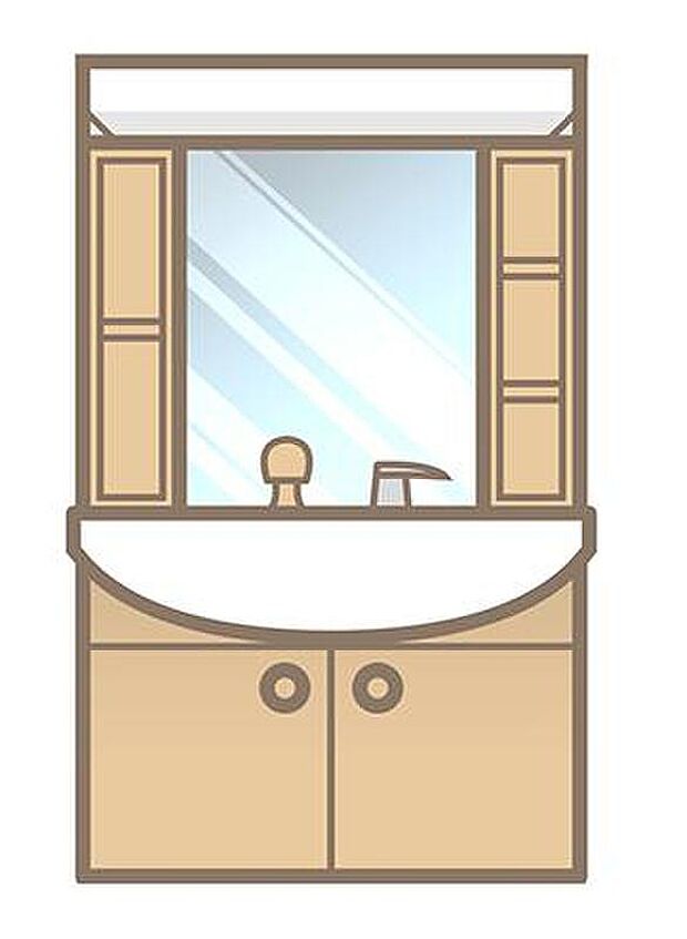 【シャワー付き洗面化粧台】蛇口を引き出せばノズルが伸びるので、洗顔、洗髪、掃除がしやすい。これで朝の身支度も快適スムーズに時間短縮できますね。朝から気分良く通勤通学に向かえそうです。