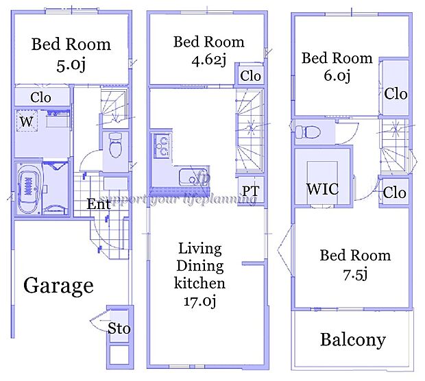 【4LDK】建物面積に車庫部分10.89m2含む