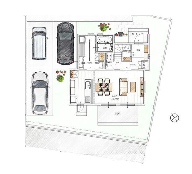 2号棟 敷地配置図