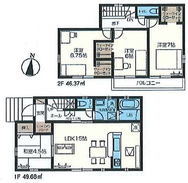 【4LDK】[建]96.05m2　[土]146.06m2　[間]4LDK