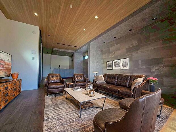 【ＬＤＫ】陽当たりとプライバシーが守られる２階リビング♪家具はCGです♪