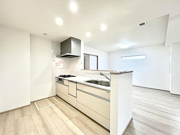 ゆとりあるキッチンではご家族と楽しくお料理ができます。