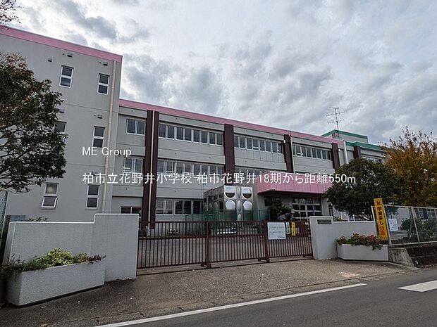 柏市立花野井小学校（約550m）