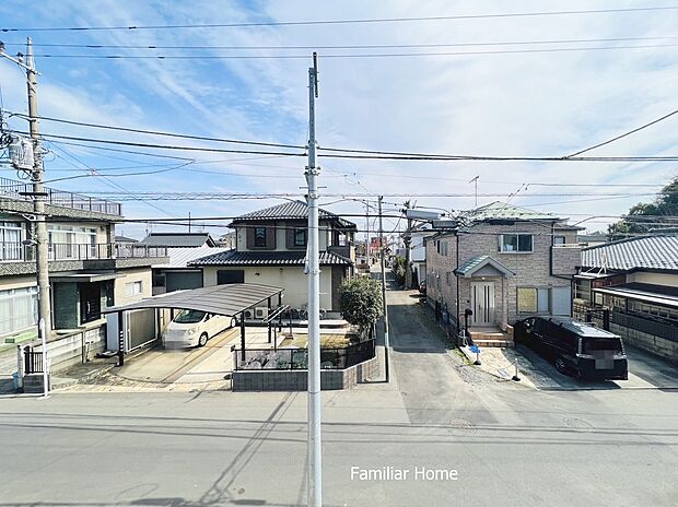 【住居からの眺望】住居からの眺望　一戸建ての多いエリア、静かで落ち着いた住宅地。