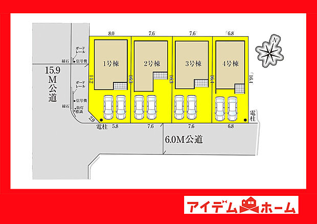 ●○●○全体区画図○●○●
　　　平日の案内も可能です♪
　お気軽にお問い合わせください！