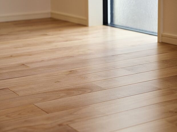 【無垢床材「TG樺桜」】カバノキ科の樹種で上品な木としきめ細か肌の美人木。きめ細かい木肌が薄いピンク色をしており上品な仕上がりとなります。