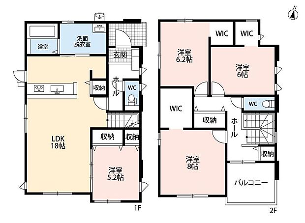 2898万円、4LDK、土地面積164.28m2、建物面積164.28m2 オールフローリングの4LDK♪WICは3カ所あり、しっかり収納スペースを確保^^キッチンにはパントリー完備◎
