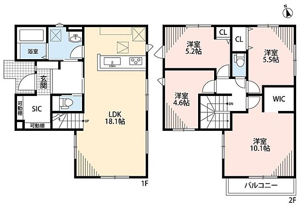 (1号棟)、価格3499万円、4LDK、土地面積100.28m2、建物面積100.77m2