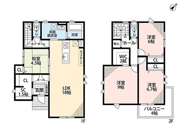 (1号棟)、価格5230万円、4LDK、土地面積182.15m2、建物面積112.19m2