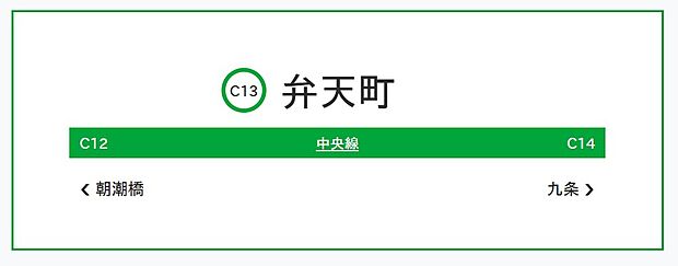 メトロ中央線・弁天町駅（約1,120m）