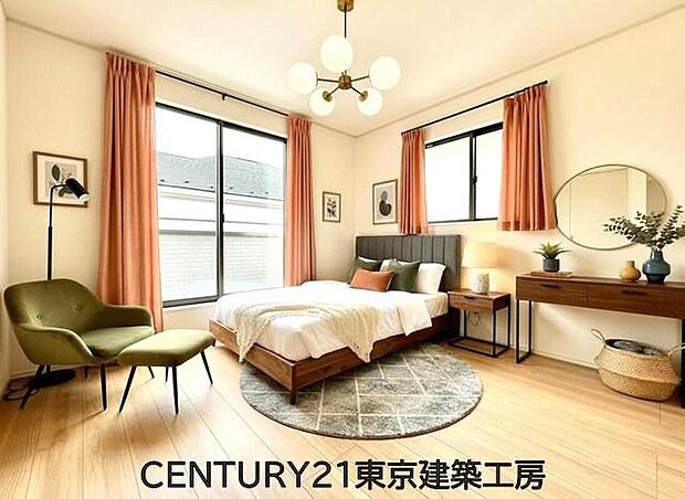 【同仕様：家具はCGにてレイアウト】
◇穏やかな光が差し込む室内には、穏やかな時間が流れます。おうち時間が増える昨今、落ち着いた空間で自分の趣味を楽しむのはいかがですか。