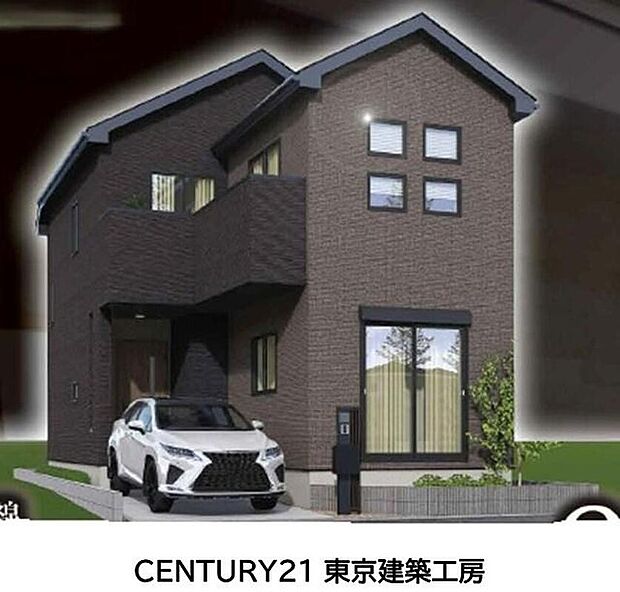 【完成予想図(外観)】
長く住んでも飽きの来ない落ち着きのある外観です!