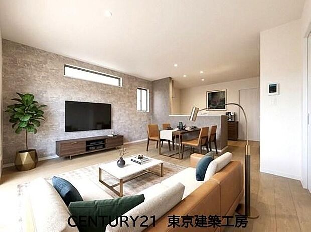 【家具はCGにてレイアウト】◇採光良好なリビングは、ご家族の憩いの空間。居心地の良い快適な安らぎの場所にもなりそうです。