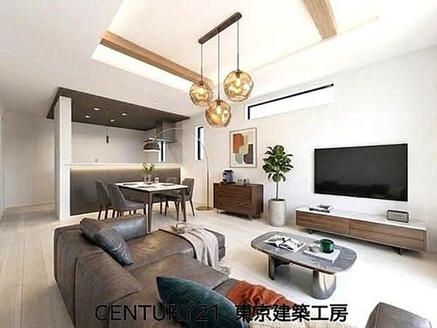 【家具はCGにてレイアウト】
◇採光良好なリビングは、ご家族の憩いの空間。居心地の良い快適な安らぎの場所にもなりそうです。