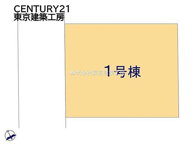 【区画図】駐車スペースは2台分を確保し、ご夫婦それぞれのお車や来客時にも便利です。南側には陽当たり良好なお庭を設け、ガーデニングやお子様の外遊びも楽しめますね。