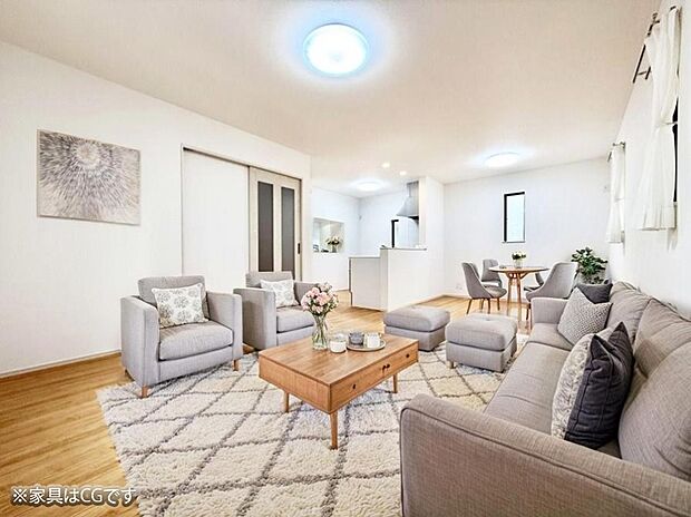 ■くつろぎと笑顔が集まる、心温まるリビング